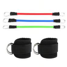 5pcs Ankle Resistance Band Set, 20lbs, 25lbs, 30lbs Resistance Bands With Adjustable Leg & Hip Training Straps, Elastic Band, Tension Rope, Muscle Exercise Fitness Equipment, For Home & Gym Workout - Black - View 13