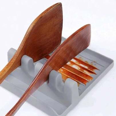1pc Multifunctional Silicone Pot Lid Holder, Serving As Spoon Rest, Utensil Rack, Pot Lid Rack, Spatula Holder, Kitchen Organizer