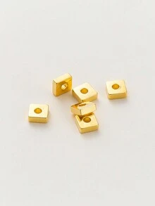 30/50/100pcs/Pack Anti-Tarnish Copper Square & Flat Spacer Beads For DIY Jewelry Making - Square Spacer - View 5