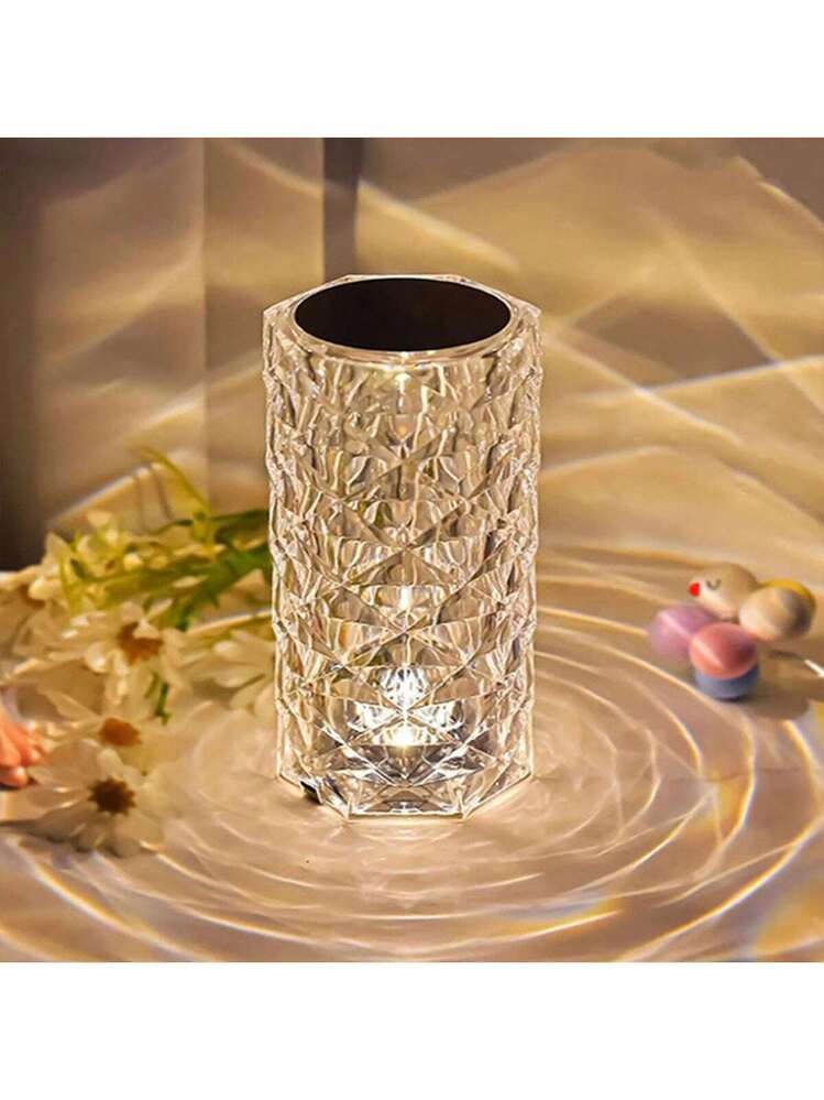 Lampada Da Tavolo Cristallo, Lampada Da Tavolo Acrilica Effetto Cristallo A Led, Lampada Touch Rgb 16 Colori Da Letto, Lampada Diamante Da Comodino Con Telecomando, Lampada Design Led Per Bar