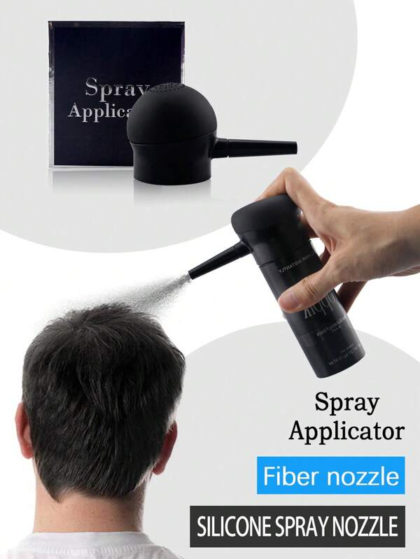 A Hair Powder Replacement Nozzle, Hair Fiber Auxiliary Nozzle, Hairline Hair Enhancement Device, Concentrated Hair Spray Gun, And Hair Gel Dispenser Suitable For Home Use Or Hair Salons, With Only The Nozzle,No Fiber Powder,Suitable For 3.5cm Bottles