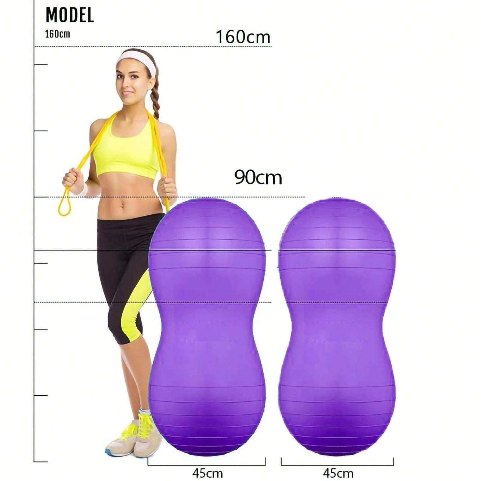 Peanut Ball AntiBurst Exercise Ball For Labor, Kids Training, Core