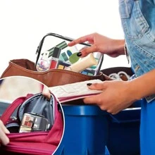 3 Pezzi Accessori per borse da spiaggia Bogg nere trasparenti, Buste con cerniera in plastica per borse da spiaggia, da viaggio, per organizzare cosmetici e articoli da toeletta, borse per cosmetici divisorie e impermeabili, custodie per trucchi, accessori da viaggio, borse per cosmetici - Visualizzare 2