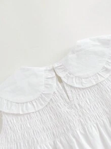 MARC&JANIE Rochie din denim fără mâneci pentru fetiță la modă, vară - alb - Vizualizare 6