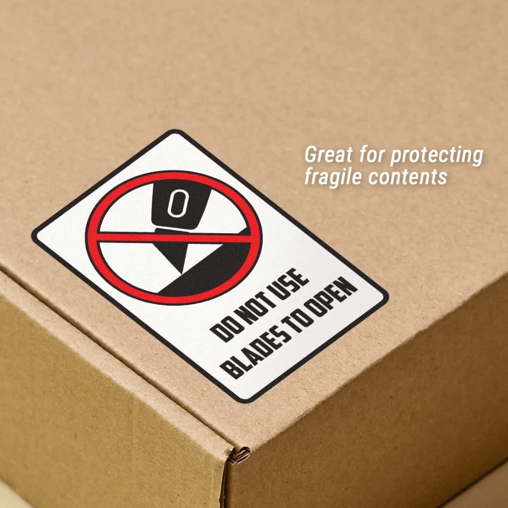 Blade Labels 60pcs Do Not Use Blades To Open Stickers 2 X 3 Inch Do Not Use Blade ...