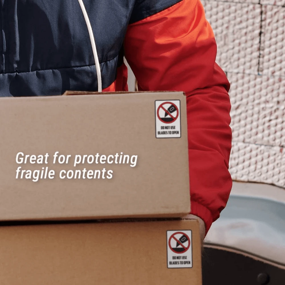 60pcs Do Not Use Blades To Open Stickers 2 X 3 Inch Do Not Use Blade