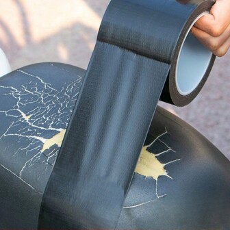 1pc Electric Bike Seat Repair Patch, Battery Motorcycle Seat Cover Adhesive Leather Seat Fabric Basic Rubber Tape Refurbished Cushion Home Decor,Home Decoration,For Kitchen,Bedroom,Household,Office,School