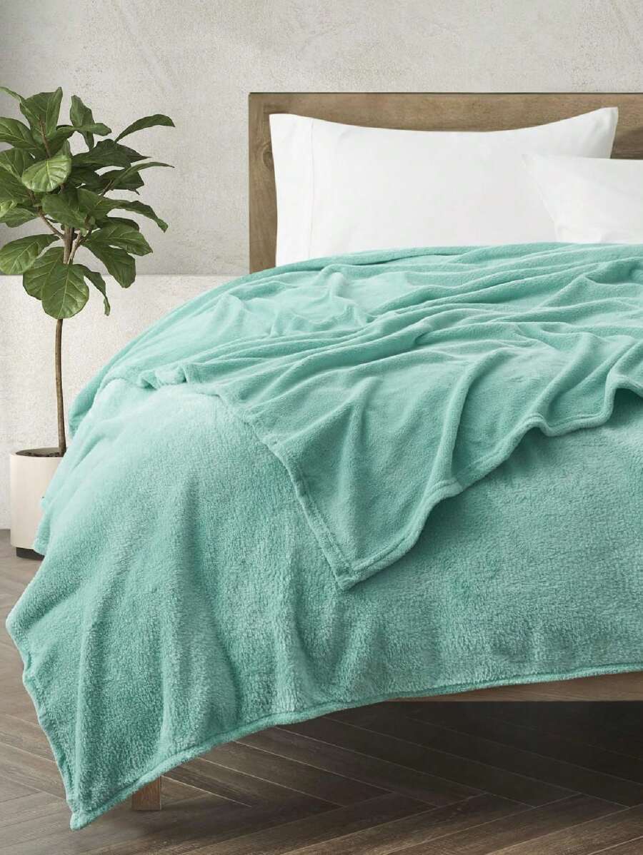 Soft Throw Blanket 17 Solid Colors King Queen Full Twin And Throw Size - 水鴨藍 - 查看 1
