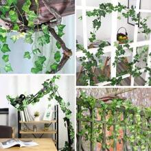 12pcs 82.6ft Artificial Ivy Leaves Garland, Green Hanging Plants Vines, Bedroom Wall Decor, Wedding Party Room Aesthetic Item, Valentine Day, Gift Gifts Birthday Graduation