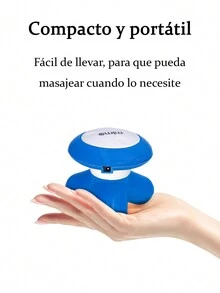 Mini Masajeador Corporal 1pz- Vibratorio Eléctrico Rodillo bola masaje relajante, Masajeador Mano Para Relajación de Músculos, Espalda, Cuello, Pies, Pantorrillas, Herramienta Masaje Corporal Rodillo - Azul - Ver 2