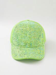 1pc Rhinestone-Set AB Color Women's Sun Protection Baseball Cap Halloween - Multicolor - View 22