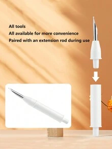 1 Bộ Bút Làm Sạch Thiết Bị Điện Tử Đa Chức Năng Mini Di Động Để Loại Bỏ Bụi Và Đánh Răng Tai Nghe, Điện Thoại, Tai Nghe Bluetooth - trắng - Xem 8