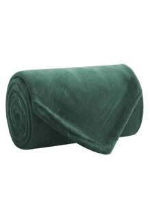 Soft Throw Blanket 17 Solid Colors King Queen Full Twin And Throw Size - 獵人綠 - 查看 2