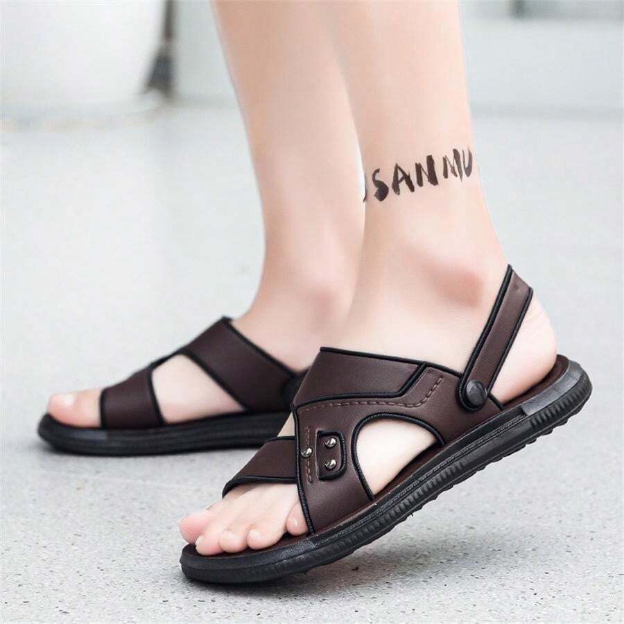 mens rubber beach sandals