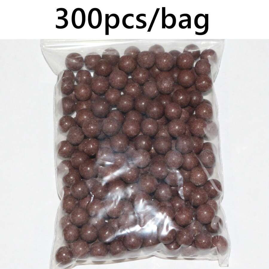 1包棕色光澤黏土彈珠，用於彈弓狩獵和射擊，彈弓黏土彈珠，彈弓彈藥 - 300pcs/bag - 查看 1