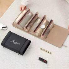 Bolsa de maquillaje de malla plegable, 1 pieza de gran capacidad, impermeable y transpirable, bolsa de aseo de moda con divisor, organizador de cosméticos multifuncional, estuche portátil para lápices labiales, pinceles, teléfono móvil, monedas, para uso doméstico, viajes y escuela, bolsa de maquillaje, bolsa de aseo, bolsa de cuidado de la piel, bolsa de viaje, cubos de embalaje, artículos esenciales de viaje, artículos esenciales de crucero, organizador de maquillaje, estuche de maquillaje, organizador de aseo de viaje, regalos esenciales, accesorios con cremallera