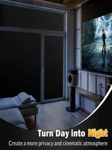 Blackout Window Film, Sun Light Blocking Frosted Privacy Window Cling For Glass, Darkening Window Tint For Day Sleep, UV Blocking Static Cling Window Cover, Stickers, Wall Decal, Vinyl Decal For Home Decorations, Spring Decoration Items Refresh Your Home, Festival Decoration Stickers Gifts Birthday Graduation
