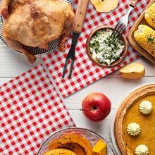 40pcs Disposable Red & White Plaid Paper Napkins, - Red and White - View 3