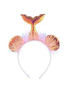 1pc Mermaid Mesh Flower Animal Design Hair Band For Party