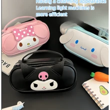 1 pieza Cartuchera portátil de almacenamiento de dibujos animados   KT Melody Cinnamon Dog de piel, estuche cosmético para lápices. - Multicolor - Ver 1