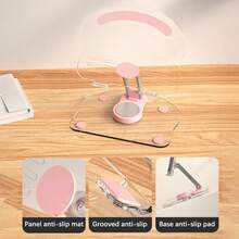 1 Giá Đỡ Máy Tính Bảng Acrylic Với Đế Xoay 360, Đế Trong Suốt Có Thể Điều Chỉnh Có Thể Gập Lại Cho Máy Tính Để Bàn Cho Miếng Lót Trong Suốt 4.7-13 Inch - Nhiều màu - Xem 8