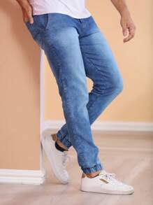 Men Pants - Medium Wash - View 3
