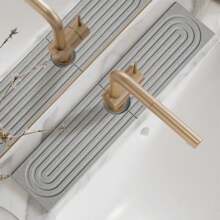 1入水龍頭墊，廚房水槽矽藻吸水墊，快速乾燥的廚房水槽墊，廚房水槽防濺飛濺水龍頭後防滴漏，浴室廚房晾石 - Small - 查看 3