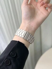 不銹鋼錶帶和錶殼套裝，兼容蘋果手機錶 - 星光色 - 查看 7