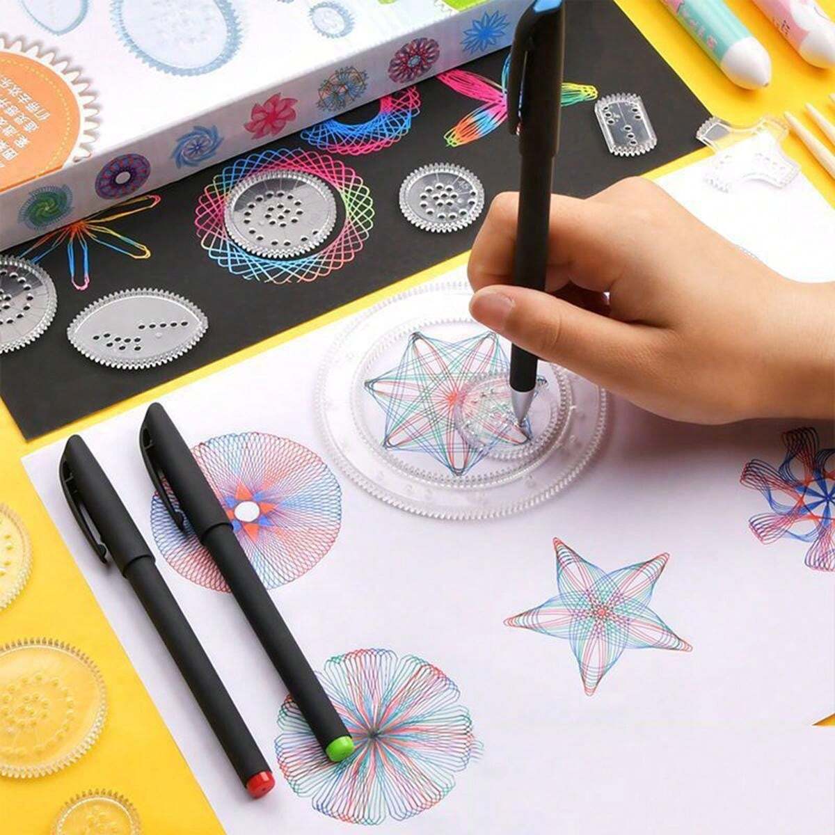 22 / Set Student Intelligent Spiralizer Drawing Kit Interlocking Gear ...