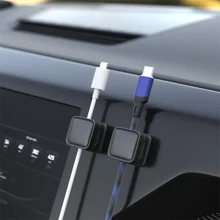 6入組磁性電纜夾【電纜平滑調節】電纜夾，桌面電纜管理器，家用桌面電話車用桌面床頭櫃鼠標數據線USB驅動器支架 - 彩色 - 查看 6