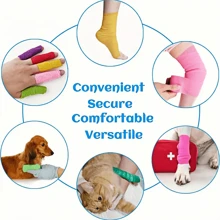 Confezione da 6 bende elastiche adesive nere: bende multifunzionali, stretching e durevoli per supporto di polso e caviglia per sport e attività all'aperto (lunghezza 4,5m x larghezza 5cm), accessori per palestra, bende per fasciature sportive