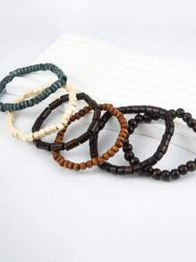 Ensemble de 6 Bracelets minimalistes en perles pour hommes, pour la décoration quotidienne, cadeau pour la famille et les amis, cadeau d'anniversaire de vacances pour les petit amis