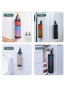Porta buste di plastica, borsa porta buste di plastica, porta buste della spesa, dispenser di borsa di stoccaggio a maglie appeso, organizzatore pieghevole per borsa di spazzatura, porta buste di plastica traspirante per la tua cucina, organizzatore di buste di plastica per la casa, dispenser di copriscarpe, accessori per cucina - Multicolore - Visualizzare 6