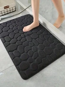 1 件记忆泡沫浴室垫，鹅卵石弧形浴室垫，压花鹅卵石舒适地毯，超强吸水加厚防滑浴室地毯，可机洗易干垫，浴室配件和装饰，厨房区域地毯，洗衣房，卧室，淋浴室内垫 - 彩色 - 查看 14