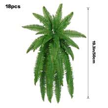 18/28/39 Piezas de helechos, plantas verdes de helechos, plantas artificiales, helechos artificiales, helechos falsos realistas con protección UV, para decoración del hogar en ventanas, porches y decoración de eventos y fiestas en oficinas - Verde - Ver 7