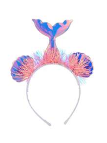 1pc Mermaid Mesh Flower Animal Design Hair Band For Party