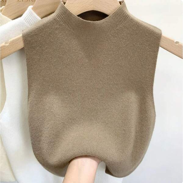 Regata malha tricot estampa lisa