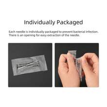 100pcs/Box Disposable Sterile Body Piercing Needle 10G 12G 13G 14G 15G 16G 18G 20G Steel Sterile Disposable Ear Nose Navel Nipple Lip Piercing Tool - Silver - View 11