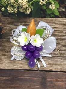 Uvas para recuerdo de primera comunión 5x5 cm - Uvas con flores - Ver 2