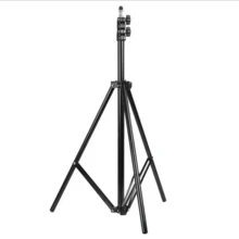 Sleek Extendable Tripod With Gimbal Head & Phone Holder - Portable & Perfect For Photography, Live Streaming - Black - View 6