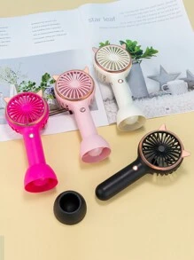 AOYI 1 pièce Recourbe-cils rechargeable 500 mAh avec 3 vitesses réglables, base avec lumière LED à pression longue, mini ventilateur portable à main, câble de charge USB inclus