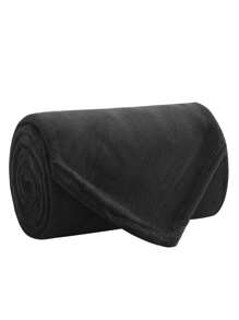 Soft Throw Blanket 17 Solid Colors King Queen Full Twin And Throw Size - 黑色 - 查看 2