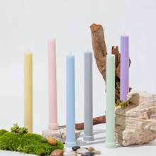 4 Stücke/Box 10,63 Zoll gezackte zylindrische Kerzen, Morandi farbige lange Stabkerzen, farbige römische Säulenkerezen, geruchlose und rauchlose Kerzen geeignet für Heimdekoration, Hochzeitsdekoration, Esstischdekoration, Feiertagspartys und Gebete. Hochwertige Sojawachskerzen.