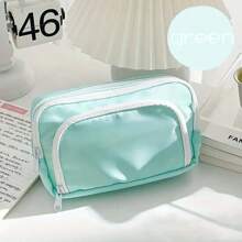 1pc Stationery Bag, Pencil Case, Large Capacity Pencil Case, Handheld Pencil Case, Stationery Box, Cosmetics, Portable Gifts, Suitable For Office, School, Youth, Girls, Boys, Men, Women, Adults Back To School Essentials, Creative Gift For Thanksgiving, Christmas, Birthday Halloween Decoration, Back To School, School Supplies, Pencil Pouch, School Bag