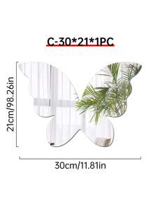 1pc Cat Shaped Mirror Decoration Wall Sticker, 2mm Thick Acrylic Material Mirror Decal, Suitable For Bedroom, Living Room, Bathroom, KitchenToilet Sticker,Stickers,Wall Decal,Vinly Decal For Home Decorations,Spring Decoration Items Refesh Your Home,Rama Decoration Stickers