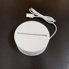 1入組音符造型LED小夜燈，亞克力床頭燈，現代風格，暖白單色搭配白色底座，塑料材質，適用於臥室裝飾 - 音符款 - 查看 6