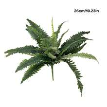 18/28/39 Piezas de helechos, plantas verdes de helechos, plantas artificiales, helechos artificiales, helechos falsos realistas con protección UV, para decoración del hogar en ventanas, porches y decoración de eventos y fiestas en oficinas - Verde - Ver 8