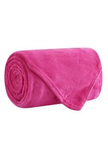 Soft Throw Blanket 17 Solid Colors King Queen Full Twin And Throw Size - Hot Pink - View 2