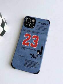 个性化字母和数字印花柔软手机壳，兼容