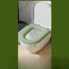 高泡沫EVA材質便攜式馬桶墊，防水泡沫馬桶墊，通用可洗冬季馬桶蓋。1個入組 - 彩色 - 查看 6